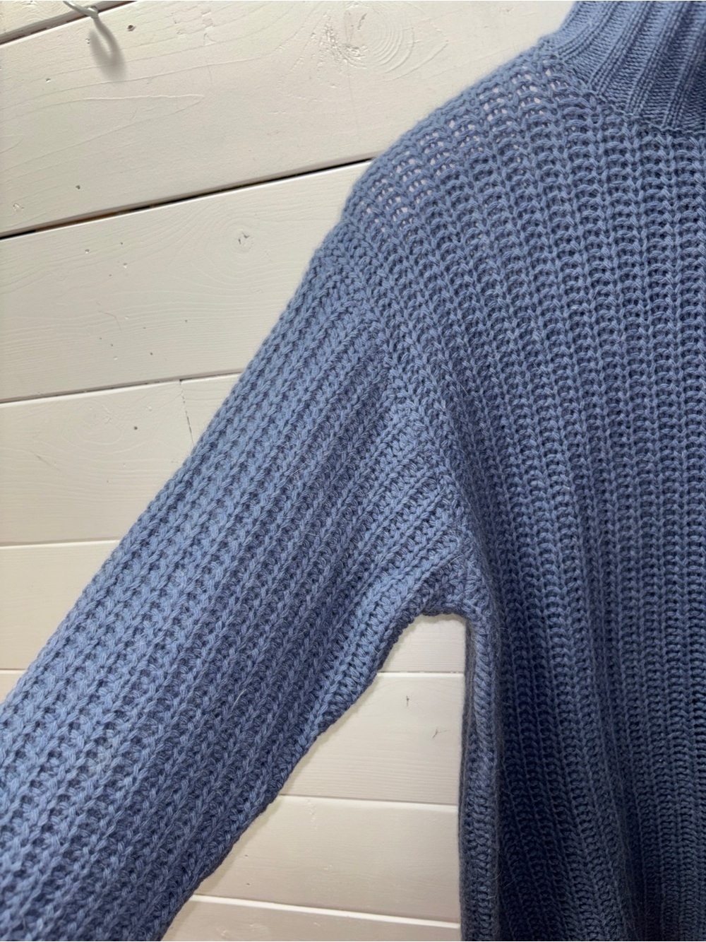 Jacob vintage Chunky Knit Turtleneck Sweater – Blue Grey – Size S - Picture 6 of 10